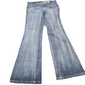 DKNY Jeans Times Square Jeans Womens 9R Blue Medium Wash Mid Rise Flare Denim